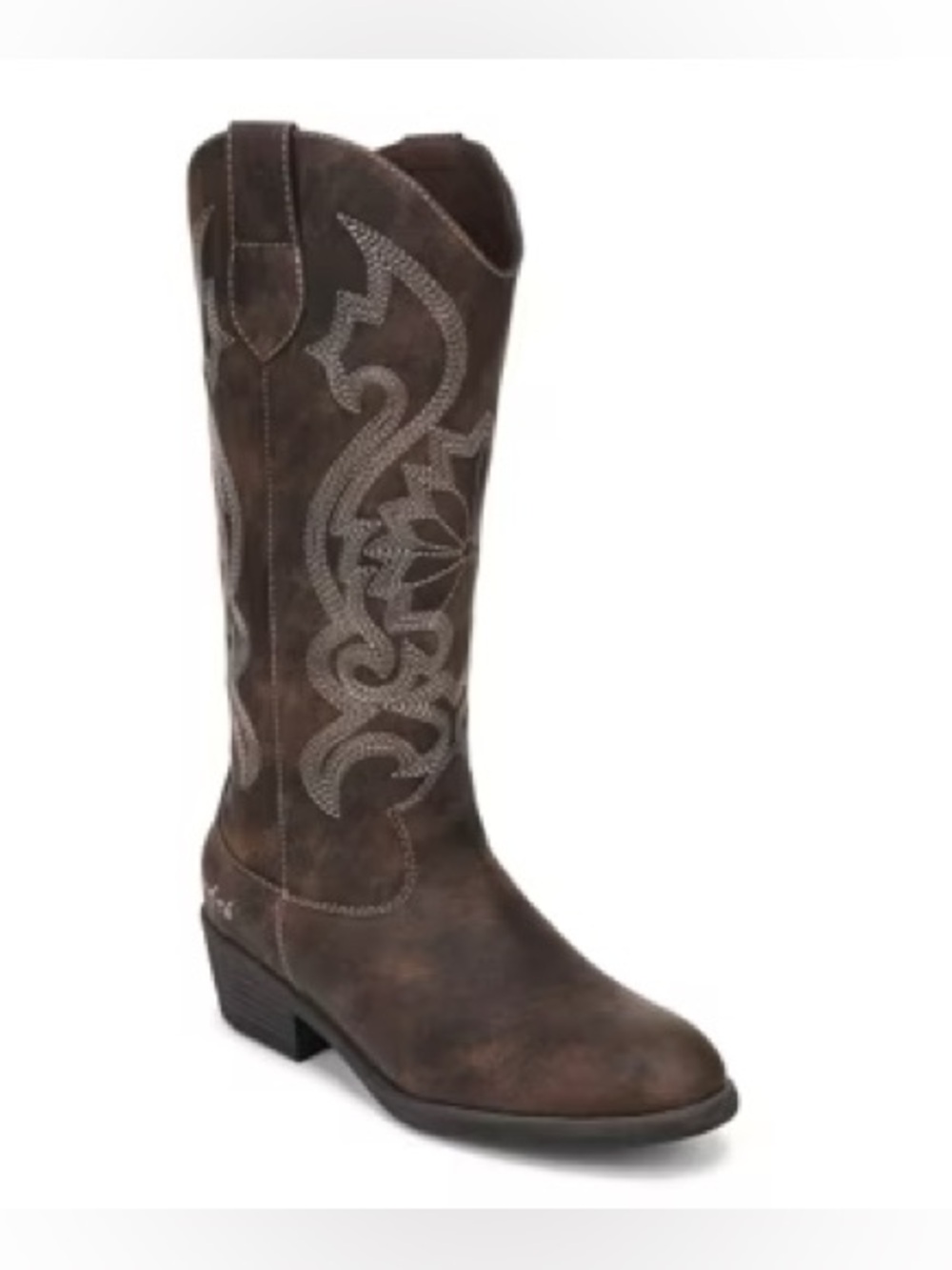 Blowfish Malibu Stutter Cowboy Boot Suede